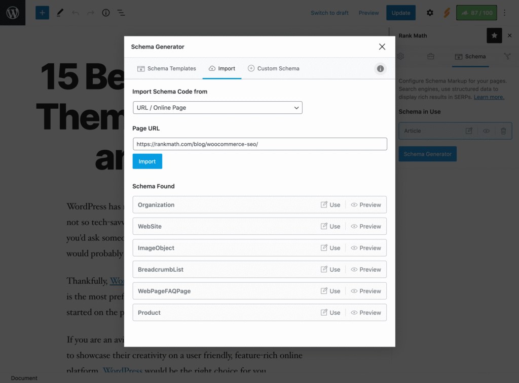 RankMath Schema to Rank Your First Product Page